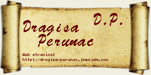 Dragiša Perunac vizit kartica